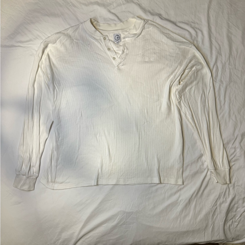 Classic White Henley Sweater